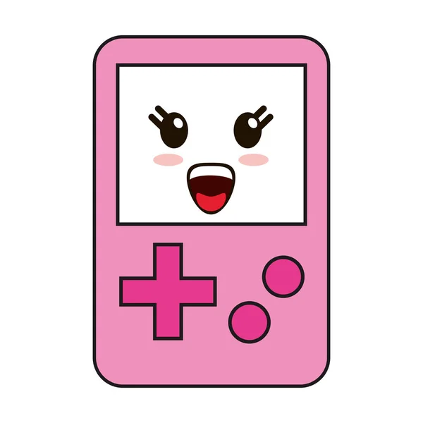 Tetris videogame kawaii desenho animado — Vetor de Stock
