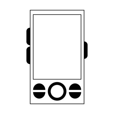 Akıllı telefon mobil teknoloji siyah ve beyaz