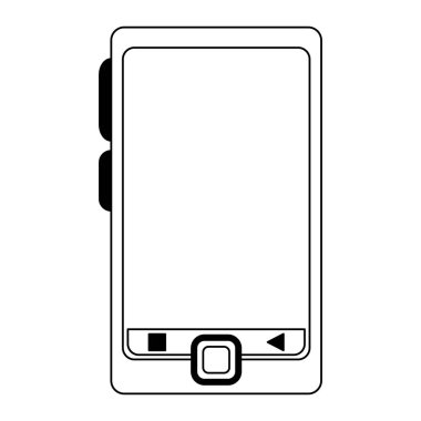 Akıllı telefon mobil teknoloji siyah ve beyaz