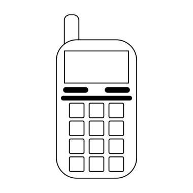 Cep telefonu iletişim aygıtı siyah ve beyaz