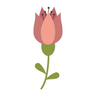 Güzel çiçek karikatür izole