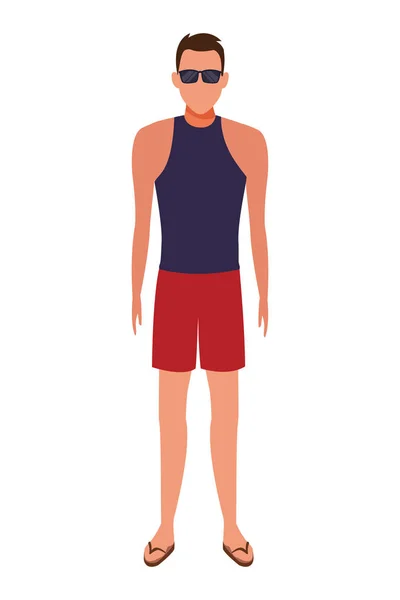 Homme portant des vêtements d'été — Image vectorielle