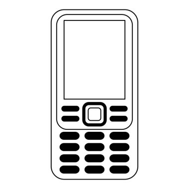 Cep telefonu iletişim aygıtı siyah ve beyaz