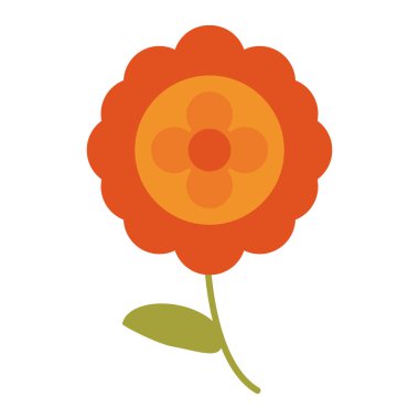 Güzel çiçek karikatür izole