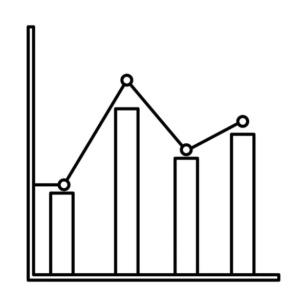 Estadísticas gráficas dibujos animados — Vector de stock