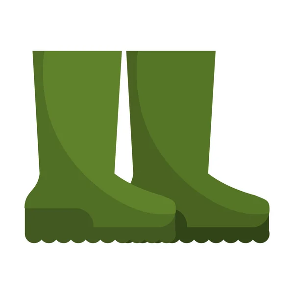 Botas de jardín calzado aislado — Vector de stock