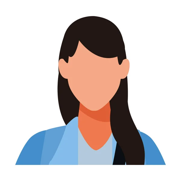 Perfil de avatar sin rostro de mujer — Archivo Imágenes Vectoriales