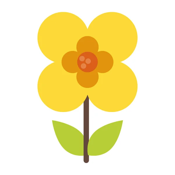 Belle fleur dessin animé isolé — Image vectorielle