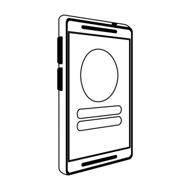 Akıllı telefon mobil teknoloji siyah ve beyaz