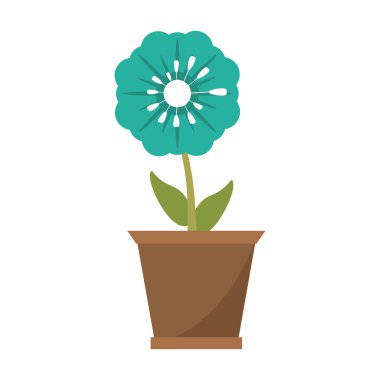 Ot bahçe karikatür çiçek