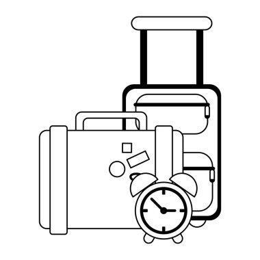 Siyah beyaz seyahat ve yaz tatil