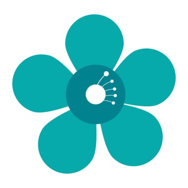 Güzel çiçek karikatür izole