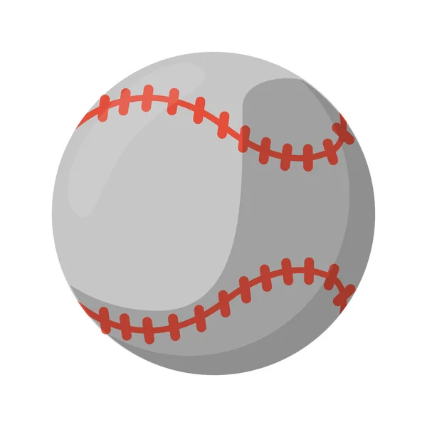 Ballon de baseball bande dessinée isolé — Image vectorielle