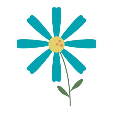 Güzel çiçek karikatür izole