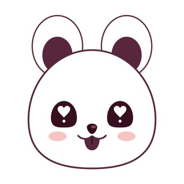 Kawaii tavşan karikatür yüz