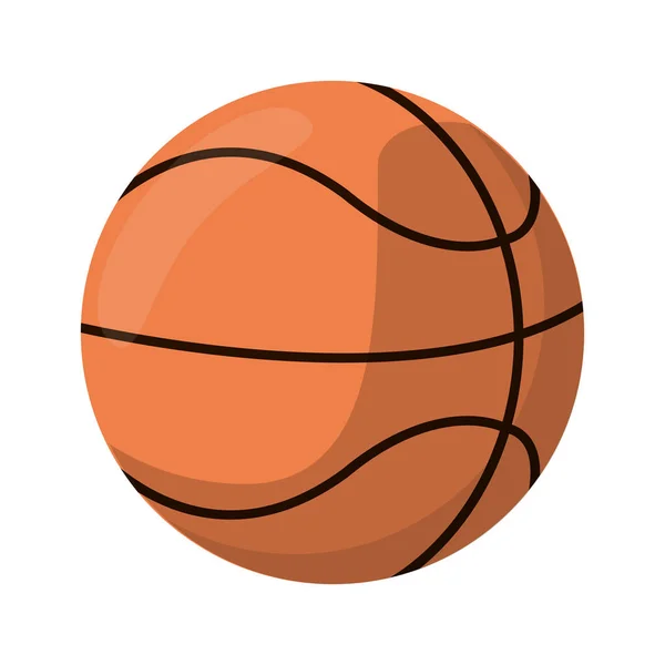 Baloncesto pelota deporte dibujos animados — Vector de stock