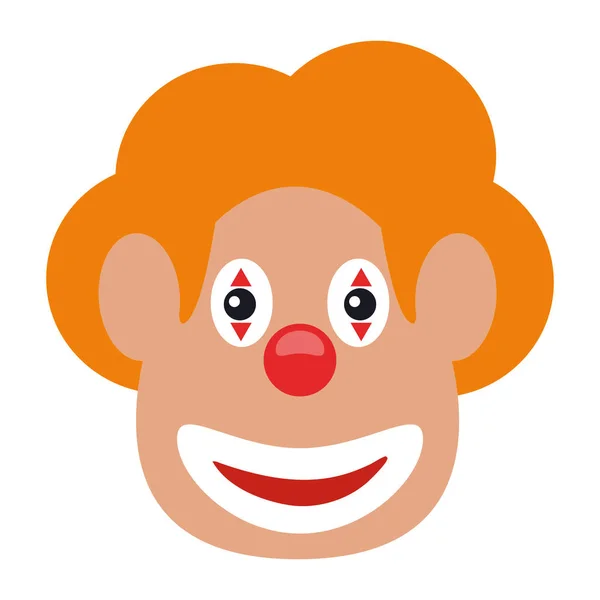 Клоунское лицо с макияжем — стоковый вектор