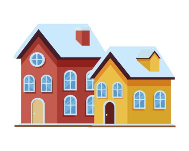 ev ve bina simgesini izole