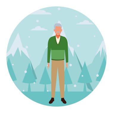 yaşlı adam giyen kazak