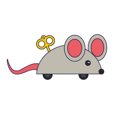 Şaka ip fare çizgi film mavi çizgiler