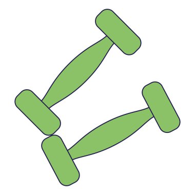 halter spor salonu ekipman izole mavi çizgiler