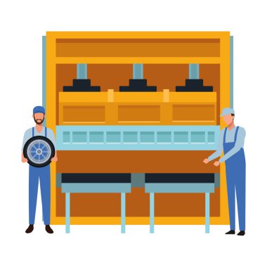 Sanayi araba üretim çizgi film