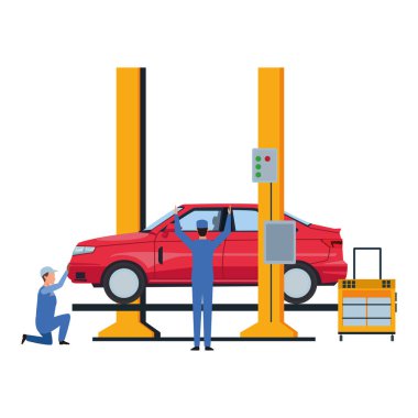 Sanayi araba üretim çizgi film