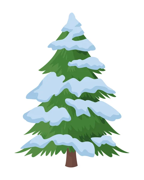 Sosna drzewo ikona na białym tle — Wektor stockowy
