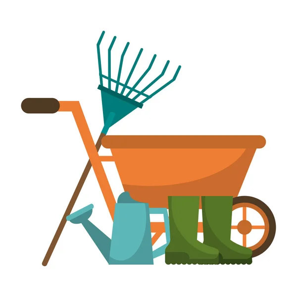Plantes et outils de jardinage — Image vectorielle