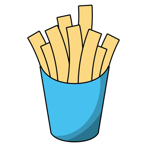 Francês fritas caixa dos desenhos animados — Vetor de Stock