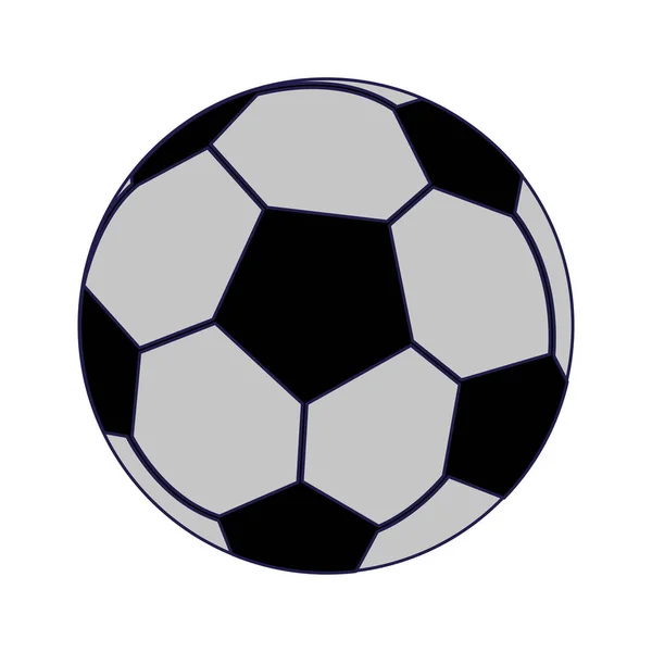 Pelota de fútbol aislado líneas azules — Archivo Imágenes Vectoriales