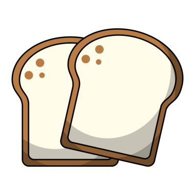 Ekmek dilimleri buğday gıda çizgi film