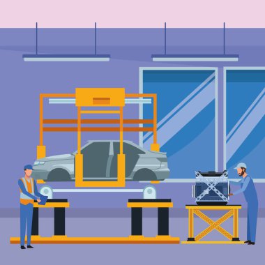 Araba Servisi üretim çizgi film