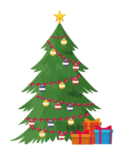 Weihnachtsbaum-Ikone isoliert — Stockvektor