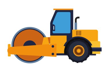 İnşaat araç buharlı silindir renkli