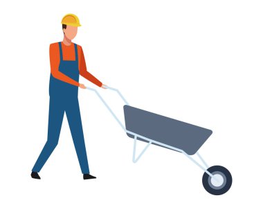 İnşaat işçisi kürek renkli ile