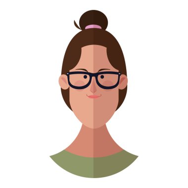 kadın yüz çizgi film