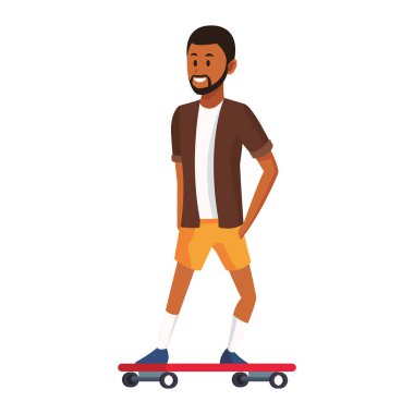 genç adam ridding çizgi film