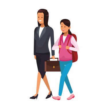 Genç kadın çizgi film