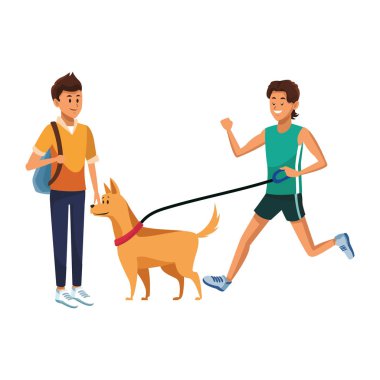 arkadaşlar genç adam çizgi film