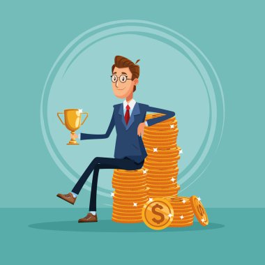 İşadamı bankacı karikatür