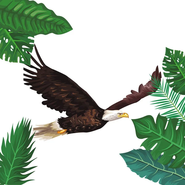 Wild eagle cartoon — Stockvector