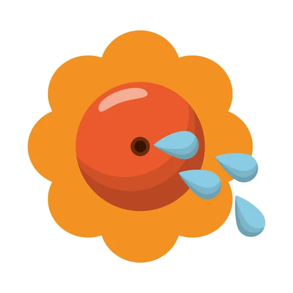 Joke fleur avec tige d'eau — Image vectorielle