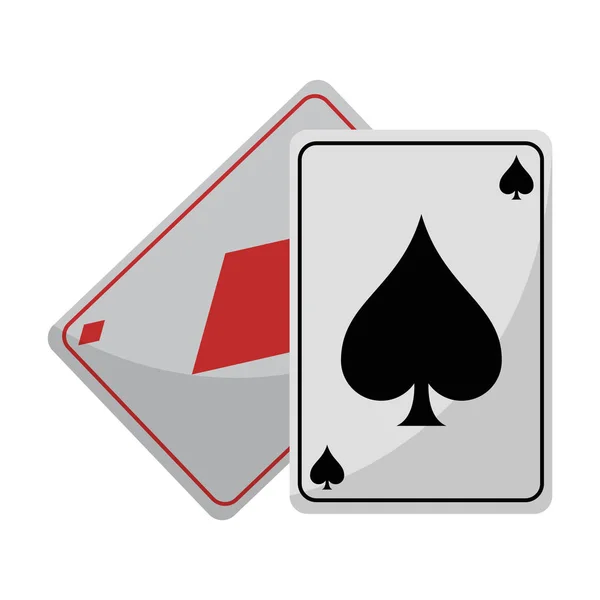 Cartas de poker Leisue isoladas — Vetor de Stock