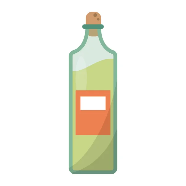 Botella de aceite de oliva aislado — Vector de stock