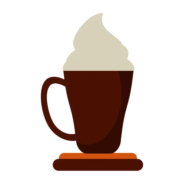 Hett kaffe latte cup cartoon — Stock vektor