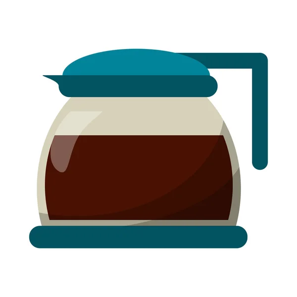 Kawę szklany czajnik na białym tle — Wektor stockowy