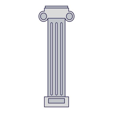 Mavi çizgiler bina Yunan sütun mimar
