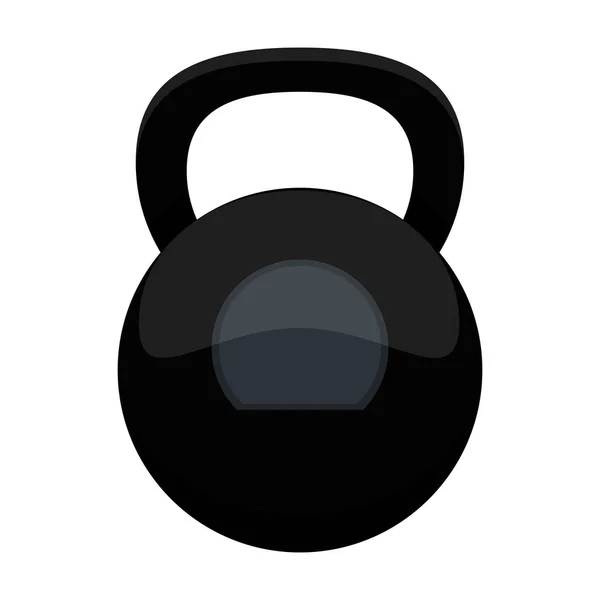 Fitness kettlebell símbolo isolado — Vetor de Stock