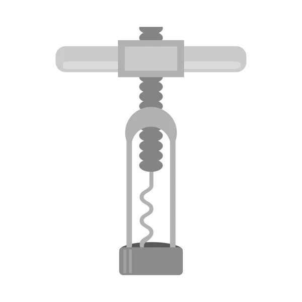 Símbolo sacacorchos vino aislado — Archivo Imágenes Vectoriales